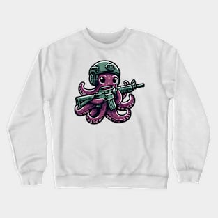 Tactical Octopus Adventure Tee: Where Intelligence Meets Style Crewneck Sweatshirt